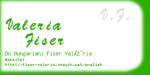 valeria fiser business card